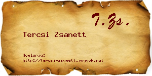 Tercsi Zsanett névjegykártya
